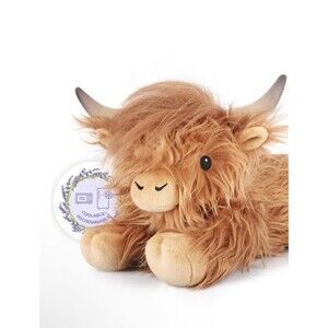 SuzziPals Heatable Coolable Brown Highland Cow Stuffed Animal Plush